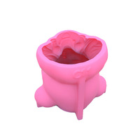 YS DIY Toot mulut perempuan bentuk Pot bunga Resin cetakan lilin karangan bunga wadah Pot rumah taman kantor ornamen panas