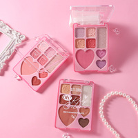 S.F.R.COLOR Palette de fards à paupières minéraux 3-en-1, blush et illuminateur en poudre, finitions scintillantes/pailletées/naturelles/mates, sans cruauté animale pour