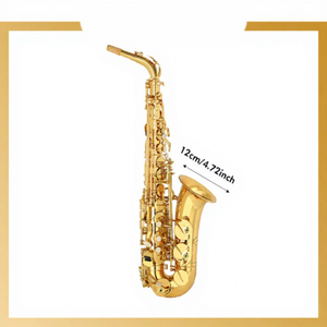 Saxofón Alto, Clave Eb, F, Directo de Fábrica #    Instrumento Musical de Viento con Acabado en Laca Dorada - Product Image 4