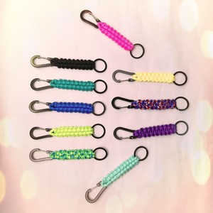 Aluminum Carabiner Keychains Nylon <b>Braided</b> 5mm Durable Promotional Keychain <b>Accessories</b> - Product Image 3