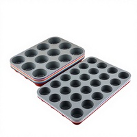 Moule à gâteau en silicone transfrontalier 12 cavités, pour muffins, puddings, gelées, chocolats, tartelettes aux œufs, facile à démouler et à nettoyer, compatible four