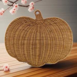 Cubiertos Vintage de Halloween, mantel decorativo de ratán, Natural Mantel Individual de calabaza tejido a mano, cestas de almacenamiento - Product Image 6