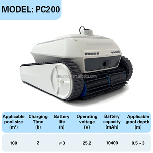 Robot de <span class=keywords><strong>piscine</strong></span> intelligent sans fil avec batterie longue durée et aspiration puissante pour piscines enterrées-recharge automatique et contrôle par application - Product Image 6