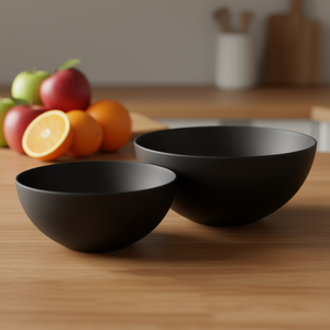 Ensemble de deux bols de service MAGU Bowl Natural Design, finition noire mate - Product Image 3
