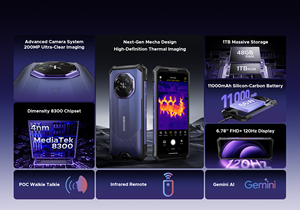 Doogee S300 Plus Thermal 5G 12+1TB 6.78 FHD+ 200MP Main Cam 64MP Night Vision 11000mAh Infrared Remote <b>Control</b> 120Hz Smartphone - Product Image 4