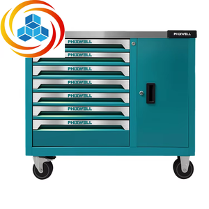 PHIXWELL Cold Rolled Steel Tool <b>Storage</b> <b>Cabinet</b> with 7 Drawers Casters Portable OEM/ODM/OBM Customizable - Product Image 5