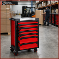 Armoire à outils industrielle robuste sur roulettes, chariot de rangement en acier épaissi avec tiroirs