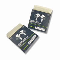 Boîtes d'emballage de papier d'écouteur électronique de petite dent bleue noire personnalisée