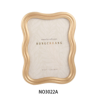 Cadre photo ovale en bois doré avec impression UV, cadre de bureau écologique de luxe léger européen pour la décoration de la maison et de mariage