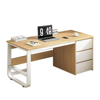 Escritorio de Madera Resistente y Moderno con Soporte para CPU y 3 Cajones - Duradero y Ecológico para Estudio y Uso Doméstico