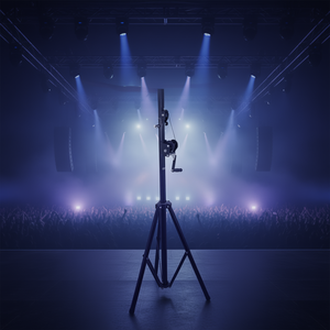 Soporte de Iluminación DJ de 5 Núcleos, 65.5-111 Pulgadas, Manivela Manual, Aleación de Aluminio con Recubrimiento en Polvo, Montaje en Suelo para Iluminación de Escenario - Product Image 2