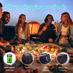 <span class=keywords><strong>Radio</strong></span> NOAA Mejorada con Banco de Energía de 5000mAh, <span class=keywords><strong>Radio</strong></span> Solar de Emergencia con Manivela Tipo-C para Kits de Preparación para Huracanes - Product Image 4