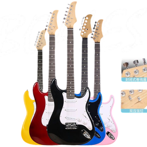 <span class=keywords><strong>Guitarra</strong></span> Eléctrica Estilo ST - Cuerpo <span class=keywords><strong>de</strong></span> Paulownia Sólido con Acabado Brillante, 6 Trémolos Preconfigurados, Ideal para Principiantes, Calibración Profesional - Product Image 1
