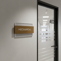 Autocollant de signalisation d'ascenseur en acrylique double couche personnalisé MACCAN avec braille ADA pour panneau de commande d'ascenseur, étiquette d'accessibilité au niveau du sol et de la pièce