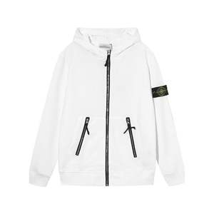 Spring and Autumn new style pure color compass sleeve logo trendy jacket metal zipper decoration STONE <b>sweater</b> - Product Image 5