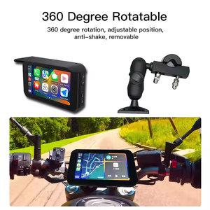 Autoabc-Écran portable de 5 <span class=keywords><strong>pouces</strong></span> pour moto, navigation GPS, sans fil, Carplay, Android, miroir automatique - Product Image 5