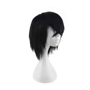 <span class=keywords><strong>Peluca</strong></span> de cosplay AOTU World Leishi Ray Lion, <span class=keywords><strong>peluca</strong></span> sintética corta negra en capas con púas para cosplay de anime, fiesta, convención, Halloween - Product Image 2