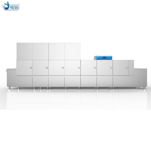 Lave-vaisselle professionnel commercial en acier inoxydable, équipement industriel à convoyeur avec double séchage, construction en acier inoxydable - Product Image 4