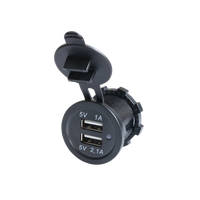 Prise de charge universelle double 12V 24V 3.1A 2.1A pour camping-car, bus, voiture, avec port USB