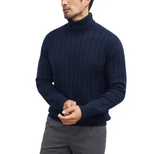 겨울 도매 단색 터틀넥 니트 남성 풀오버 스웨터