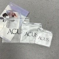 Bolsas pequeñas y bonitas con cierre de cremallera de plástico para joyería con logotipo personalizado, dijes de joyería, bolsa transparente con cremallera para joyería, bolsas de cosméticos de PVC