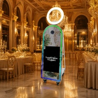 Cabina de Fotos con Pantalla Táctil LCD de 32/43 Pulgadas, Impresión Instantánea Inteligente, Espejo Selfie DSLR para Bodas, Fiestas y Eventos