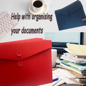 Portefeuilles en papier kraft, dossiers de classement <span class=keywords><strong>format</strong></span> folio, dossiers de documents avec fermeture à cordon, pochettes de rangement, sacs de classement - Product Image 1