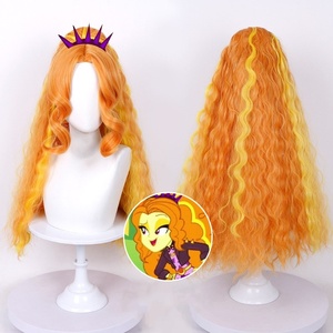 Venta al por mayor de pelucas sintéticas de 80 cm de largo de la <span class=keywords><strong>serie</strong></span> Siren para <span class=keywords><strong>cosplay</strong></span> de <span class=keywords><strong>anime</strong></span>, Adagio, Dazzle, Sonata, Dusk, Aria, Blaze, para fiestas de Halloween, pelucas de cola de caballo. - Product Image 2