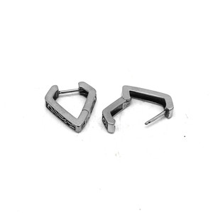 Boucles d'oreilles Huggie en acier titane yunnique, design géométrique, bijoux de mode unisexe, clous en acier inoxydable 316 - Product Image 4