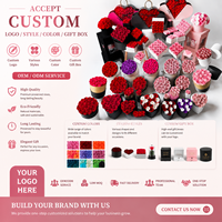 Boîte Cadeau Rose Éternelle – Fleur Préservée Faite à la Main, Style Moderne pour la Saint-Valentin, Mariage, Anniversaire, Fête des Mères, Noël