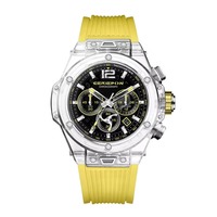 Montre de sport pour homme en acier inoxydable et bracelet en cuir/silicone, analogique, résistante à l'eau, design simple, mouvement à quartz SEIKO