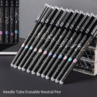 Stylos gel effaçables mignons à motifs zodiacaux avec pointe aiguille de 0,5 mm pour étudiants et usage quotidien, stylos gel effaçables sur le thème du zodiaque