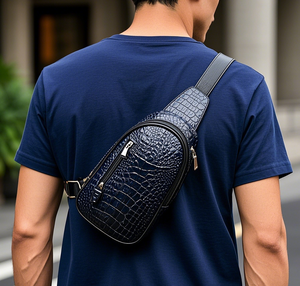 Haute qualité fabricant Croc <span class=keywords><strong>cuir</strong></span> Fanny Pack sac mode <span class=keywords><strong>banane</strong></span> taille sac PU <span class=keywords><strong>cuir</strong></span> hommes bandoulière poitrine sac - Product Image 3