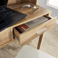 Bureau d'ordinateur en bois Compact du pour jouer, travail, écriture et console avec étagères et tiroirs rétractables
