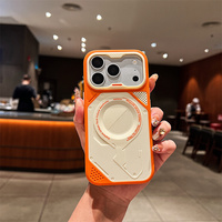 Coque de téléphone magnétique sans fil anti-collision avec cadre TPU color block tendance pour iPhone 12 13 14 15 16 17 18 Pro Max