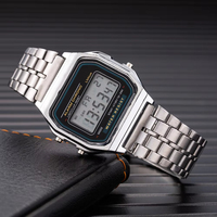 Jam Tangan Mewah Digital untuk Pria Jam Tangan Olahraga Tahan Air Jam Tangan LED Emas Wanita