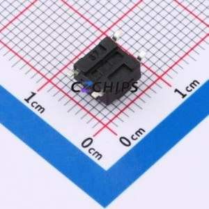 HX 6x6x4.3TPFS Tactile Switch SMD,6.2x6.2mm Switch Single Pole Single Throw Round Button 2.5N Vertical Mount - Product Image 2