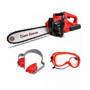 Ensemble d'outils pour enfants avec tronçonneuse électrique - Outils de construction alimentés par batterie, comprend des lunettes pour enfants et des jouets de construction - Product Image 1
