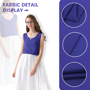 Tissu tricoté extensible en jersey simple de viscose et élasthanne, ultra fin, toucher lin, 30S, 170 cm de large, 150 g/m², pour débardeurs et t-shirts printemps-été - Product Image 3