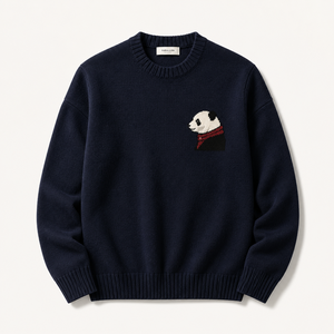<span class=keywords><strong>Pull</strong></span> en tricot personnalisé Panda pour homme, luxe, intarsia, jacquard, motif animal, <span class=keywords><strong>pull</strong></span> <span class=keywords><strong>oversize</strong></span> en tricot pour homme, pulls d'hiver - Product Image 1