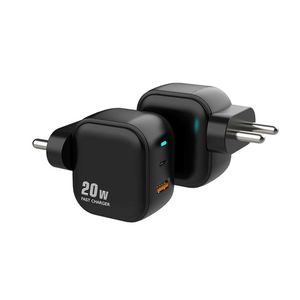 Enchufe DE LA India Ecológico 20W PD Cargador rápido Adaptador de corriente A + <span class=keywords><strong>C</strong></span> Tipo <span class=keywords><strong>C</strong></span> Cargador de pared con pantalla LED y protección OTP - Product Image 5