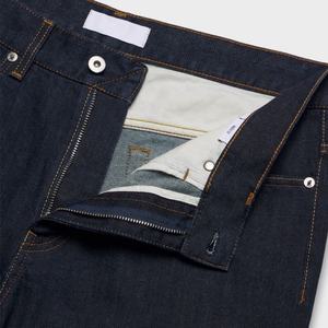 Jean slim homme en denim selvedge vintage bleu foncé non lavé, nouvelle mode populaire - Product Image 5