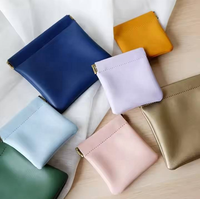 Pochette à lunettes en cuir PU texture litchi, sac cadeau pour bijoux avec rabat magnétique, petite pochette en cuir pour bagues et boucles d'oreilles