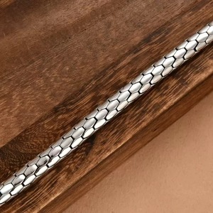 Unisex cổ điển 925 Sterling Bạc Vòng Đeo tay thanh lịch đôi con rắn đầu Cuff quy mô kết cấu gương đánh bóng thời trang Bangle cho - Product Image 3