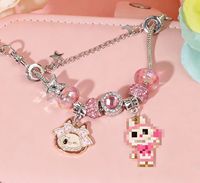 Bracelets fantaisie de dessin animé, accessoires mignons pour filles, bijoux en alliage et strass