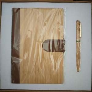 Stylo à bille portable haut de gamme fait main, carnet en bambou, boîte cadeau imprimée en sérigraphie, ensemble cadeau scolaire - Product Image 1