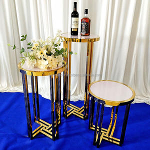 Table à gâteaux/desserts en acier inoxydable et PVC personnalisable de haute qualité pour les mariages, marque FURUN, fournitures durables pour les cérémonies de mariage - Product Image 1