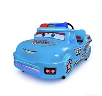Machine de jeu d'arcade à monnayeur pour enfants, voitures tamponneuses bleues en forme de dessin animé