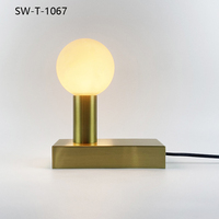 Lampes de table de jardin en verre en promotion, style italien, luxe, fer gris, petites, pour hôtel, bureau, salle à manger, lampe de table à globe en verre