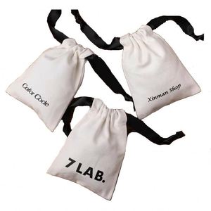 Wholesale Eco Muslin Cotton Gift Packaging Pouch Customized Logo and Size Organic Cotton <b>Drawstring</b> <b>Bag</b> - Product Image 4